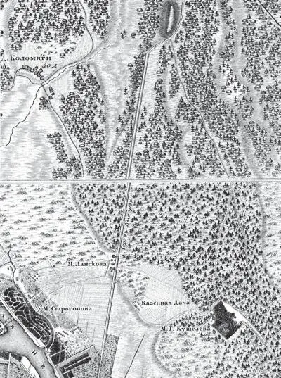 План дачи Лесного института Фрагмент 1827 г Из архива Д Алексеева Во - фото 256