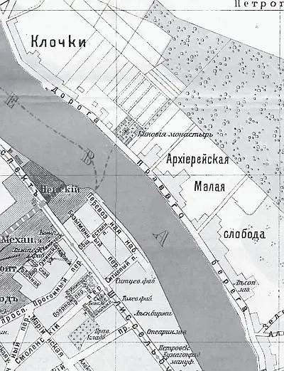 Киновия и Архиерейская Малая слобода на карте Петрограда 1916 г Братья - фото 70