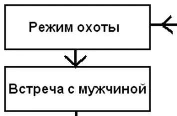 Рис 24 Участок алгоритма врожденного полового инстинкта женщины режим охоты - фото 37