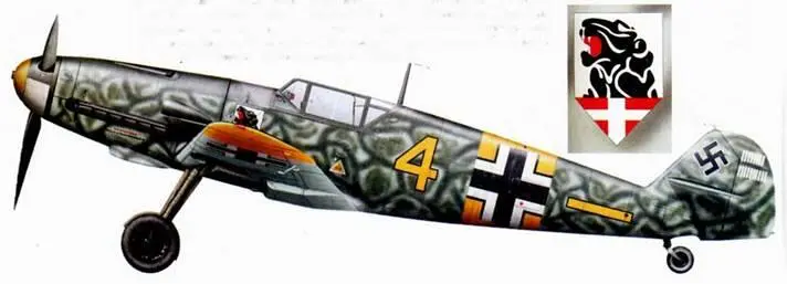Messerschmitt Bf 109F2 Желтая 4 лейтенант Ганс Бейсевенгер 6JG 54 июль - фото 214
