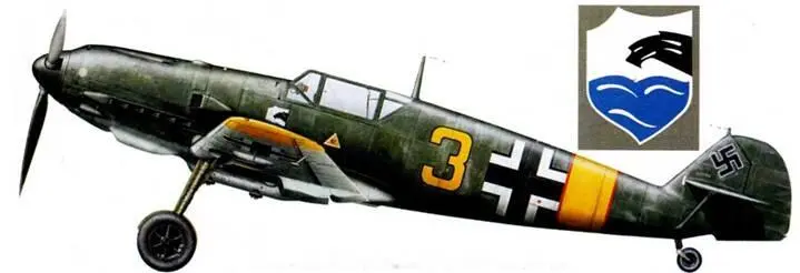 Messerschmitt Bf 109 E Желтая 3 IIJG 77 июнь 1941 года В начальной фазе - фото 215