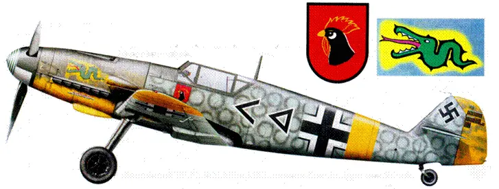 Messerschmitt Bf 109F2 WNr 5458 из 1JG 3 гауптмана Ганса фон Хахна июль - фото 218