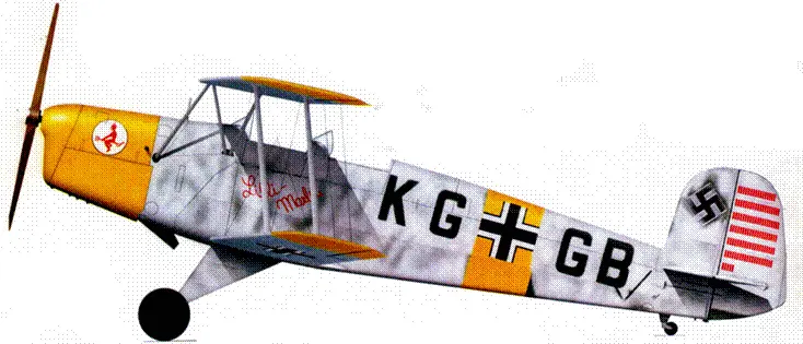 Bucker Ви 131 Jungmann из 1JG 54 Изначально самолет предназначался для - фото 237