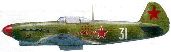 Як7Б старшего сержанта Павла Петровича Каравая 897 ИАП конец декабря 1942 - фото 87