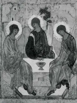 15 Андрей Рублев Икона Троица 14221427 Третьяковская галерея 14 - фото 14