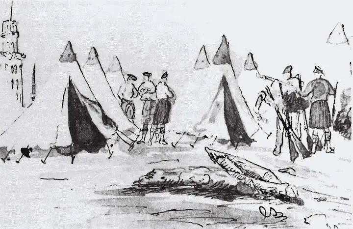 Английский лагерь в Скутари Рисунок лейтенанта Френсиса Гранта 1854 г 63й - фото 23