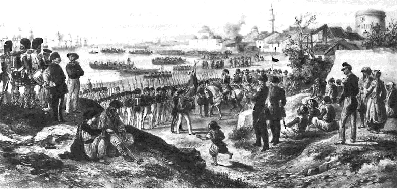 Выгрузка турецких войск в Евпатории 1854 г В течение дня в порту произвели - фото 50