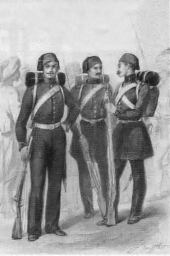 Турецкая линейная пехота Французский рисунок Сер XIX в Адъютант Боске - фото 10