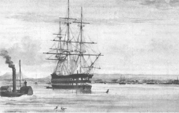 Английский линейный корабль Венджинс возле Альмы Сентябрь 1854 г Похоже - фото 79
