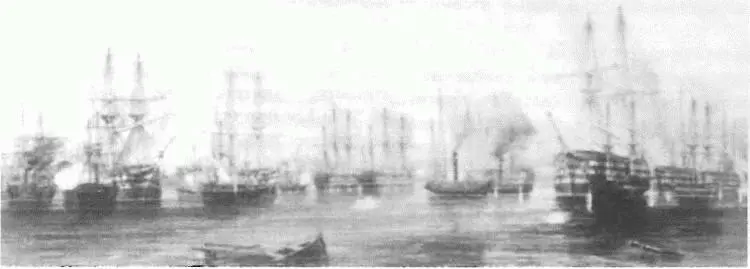 Английский линейный корабль Венджинс в бою 517 октября 1854 г Английский - фото 80