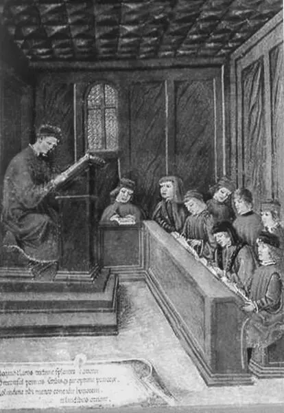 Лекция в университете Болоньи Миниатюра 1472 г Король Леона Альфонс IX - фото 12