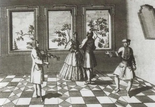 Танцующие студенты университета Альтдорфа Гравюра И Пушнера 1725 г Танец - фото 58
