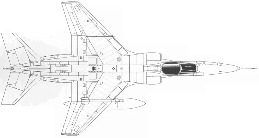 SEPECAT JAGUAR GR1A3 Upper Plan SEPECAT JAGUAR T24 Upper Scrap View - фото 107