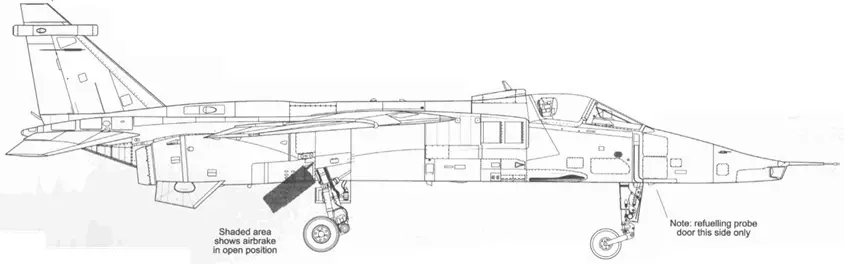 SEPECAT JAGUAR GR11A Starboard Profile Serves also Jaguar International - фото 99