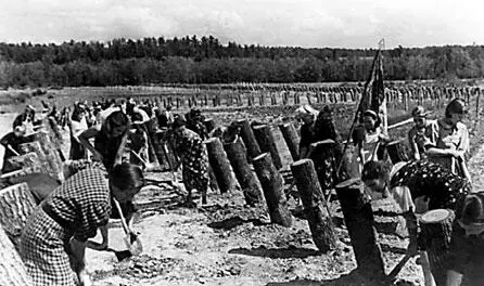 Москва в обороне 1941 г Баррикады на улицах Москвы Смоленская улица В - фото 272