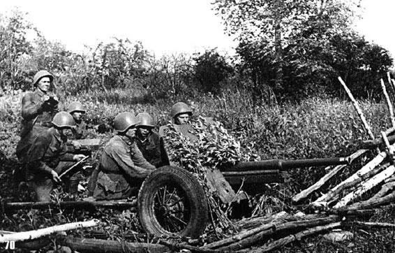 СевероЗападный фронт июль 1941 года С биноклем командир орудия А Нечаев - фото 380