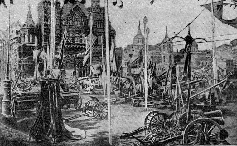 Выставка боевых трофеев Красной Армии в Москве на Красной площади 1920 г - фото 25