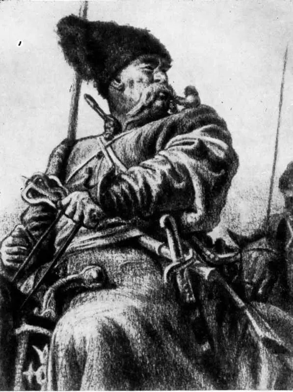 Тарас Бульба Рисунок художника Кибрика Анненков вспоминал об одном из таких - фото 16