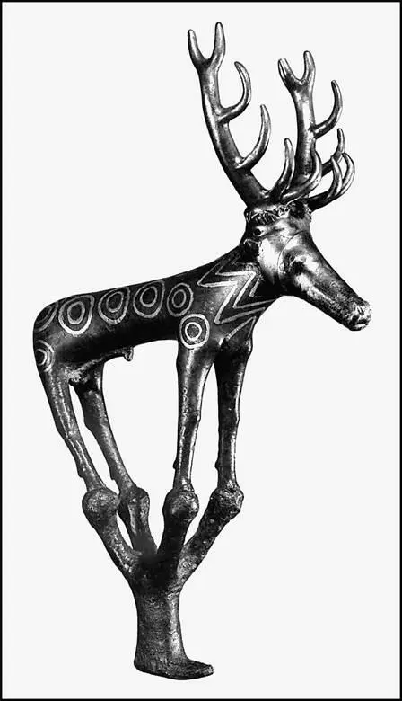 Аладжахююк Культовая фигурка оленя 2300 до н э Богазкёй Двуглавый орел - фото 3
