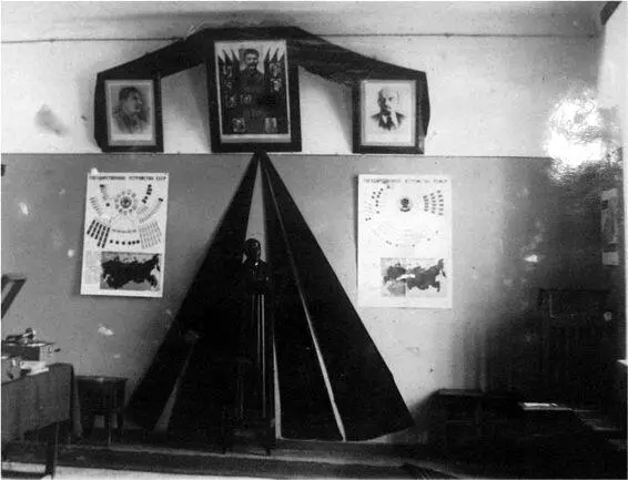 Красный уголок где размещался избирательный участок 1938 г Вот - фото 15