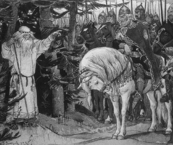 В Васнецов Встреча Олега с волхвом 1899 г И центром Русской державы стал - фото 95
