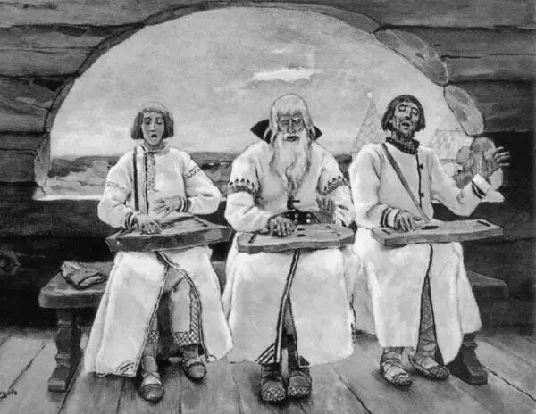 В Васнецов Гусляры 1899 г Древнерусский фольклор был связан с религиозными - фото 171