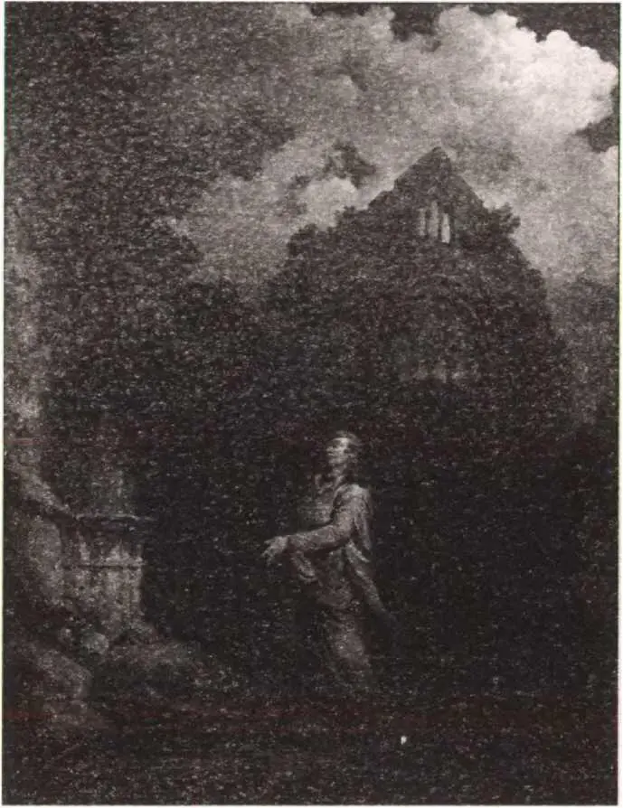 Ночью на развалинах церкви Картина Филиппа Аютербурга 1790 Лежащие на земле - фото 22