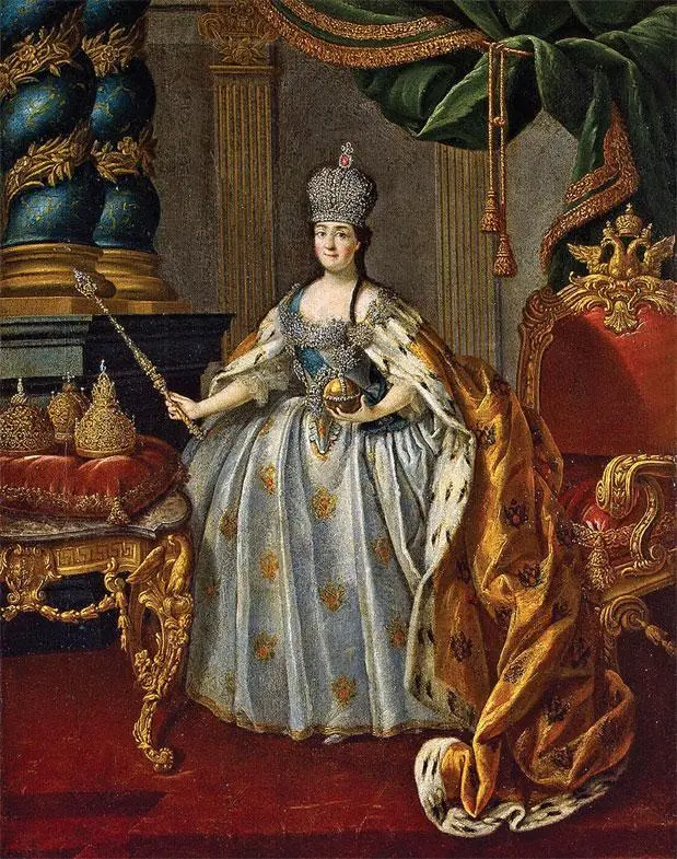 Императрица Екатерина II Алексеевна Художник А П Антропов Войны не мешали - фото 117