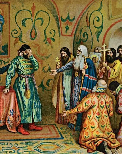 Борису Годунову предлагают царство Неизвестный художник Борису оставалось - фото 30