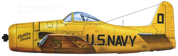 Полностью желтый Биркэт из состава Blue Angels F8F2 из состава VF151 - фото 163