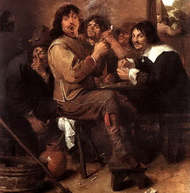 Адриан Брауэр Курящие мужчины 1637 г Курили Ньютон и Кант Не курили - фото 4