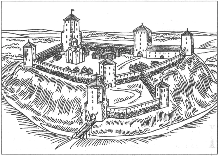 Схема Новогрудского замка В частности Ипатьевская летопись сообщая о штурме - фото 22