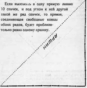 Рис 2 Как с помощью 20 спичек получить приблизительно длину аршина Если нам - фото 2