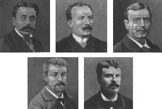 Алексис Сеар Энник Гюисманс Мопассан слева направо Золя в 1880 - фото 18
