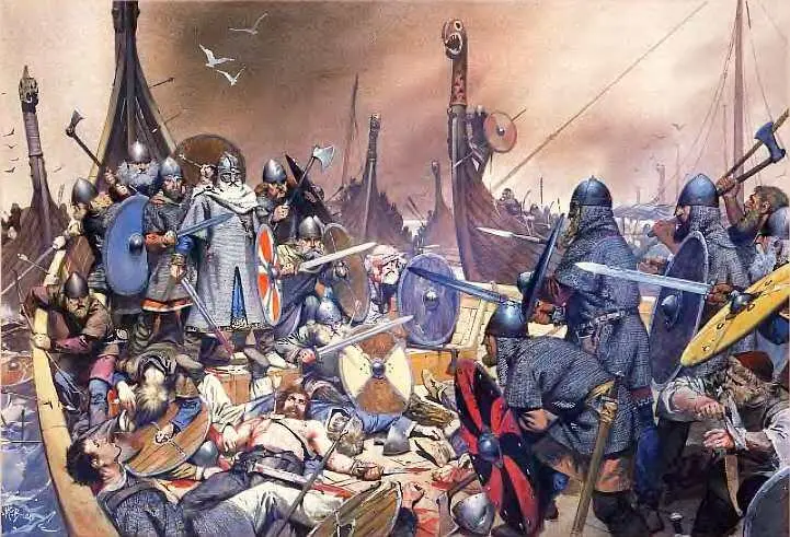 Рисунок основан на рассказе о битве из Саги о короле Олафе Трюггвассоне и - фото 62