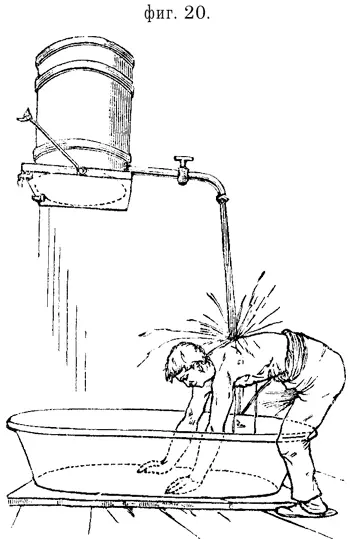 7 Обливаніе рукъ Какъ при обмываніи колѣнъ и бедеръ обливаются только ноги - фото 16