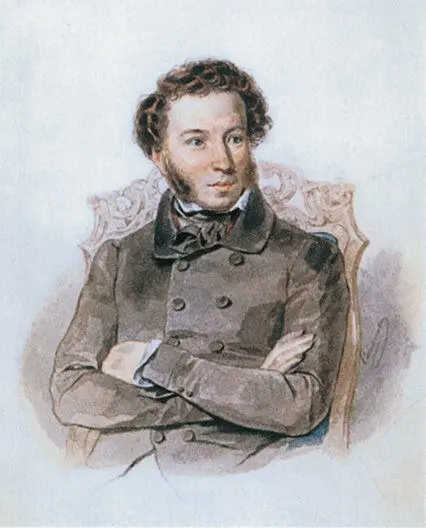 ПЕТР СОКОЛОВ Портрет А С Пушкина 1836 Бумага акварель Всероссийский - фото 146
