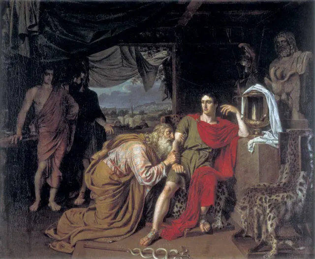 АЛЕКСАНДР ИВАНОВ Приам испрашивающий у Ахиллеса тело Гектора 1824 - фото 171