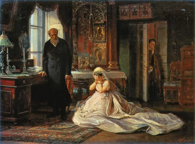 ФИРС ЖУРАВЛЕВ Перед венцом 1874 Государственная Третьяковская галерея - фото 205