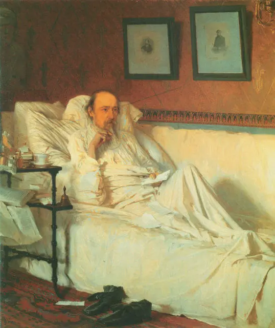ИВАН КРАМСКОЙ Некрасов в период Последних песен 18771878 Государственная - фото 256