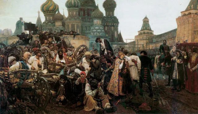 ВАСИЛИЙ СУРИКОВ Утро стрелецкой казни 1881 Государственная Третьяковская - фото 292