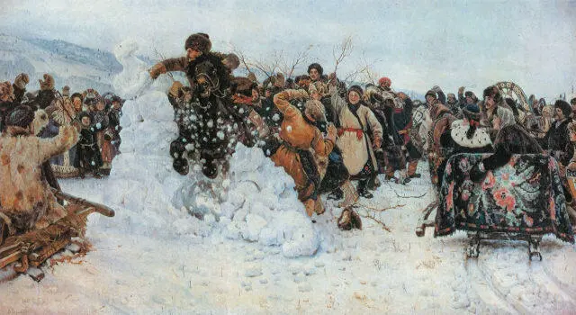 ВАСИЛИЙ СУРИКОВ Взятие снежного городка 1891 Государственный Русский музей - фото 296
