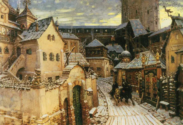 АПОЛЛИНАРИЙ ВАСНЕЦОВ Гонцы Ранним утром в Кремле 1913 Государственная - фото 359