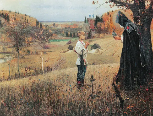 МИХАИЛ НЕСТЕРОВ Видение отроку Варфоломею 18891890 Государственная - фото 375