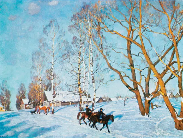 КОНСТАНТИН ЮОН Мартовское солнце 1915 Государственная Третьяковская галерея - фото 401