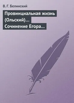 Виссарион Белинский - Провинциальная жизнь (Ольский)… Сочинение Егора Классена