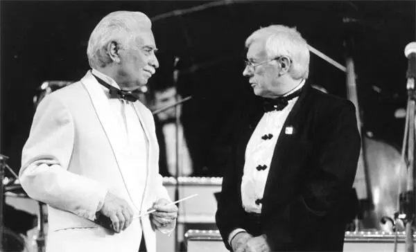 О Лундстрем слева и Ю Саульский на джазфестивале посвященном 60летию - фото 62