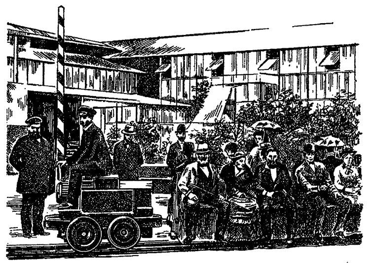 Рис 318 Электрическая железная дорога Сименса 1879 г В 70х и особенно - фото 55