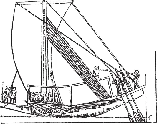 Рис 2 Египетское судно Около 3000 г до н э Не приходится сомневаться в - фото 2