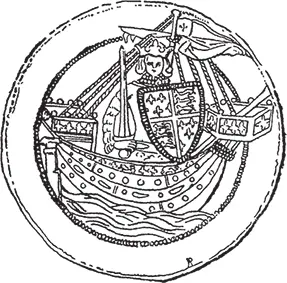 Рис 50 Английская золотая монета 1344 г В наши дни положение руля - фото 50